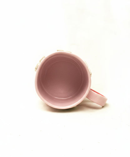 books + gradient coffee cup (rouge/baby pink)