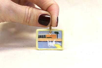 'A Bigger Splash' (Hockney) Painting Charm 🖼️