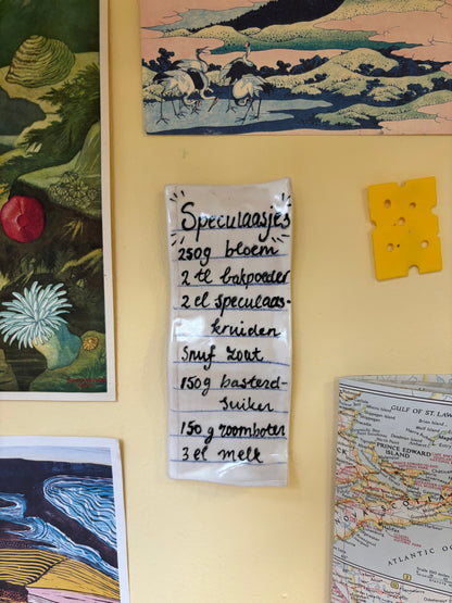 Speculaasjes recipe wall ornament