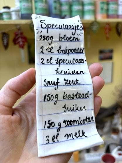 Speculaasjes recipe wall ornament