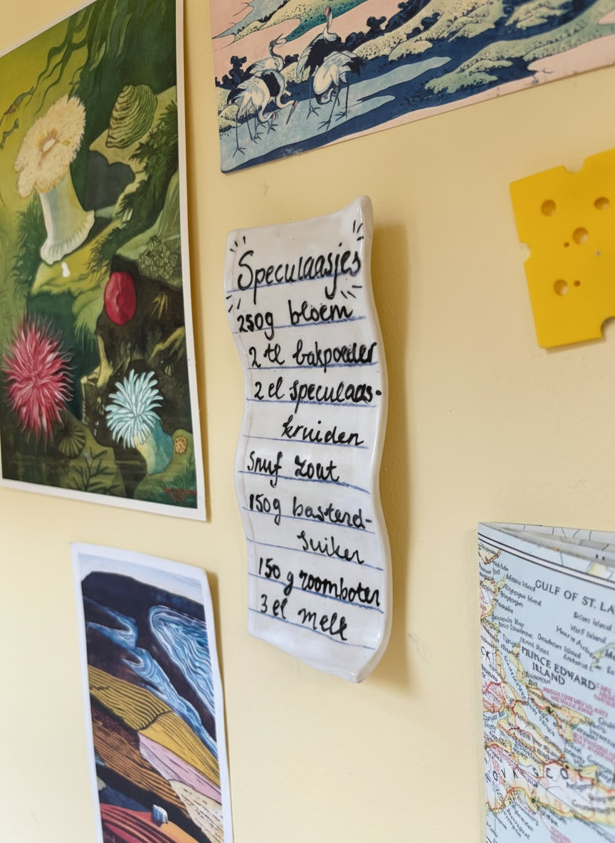 Speculaasjes recipe wall ornament